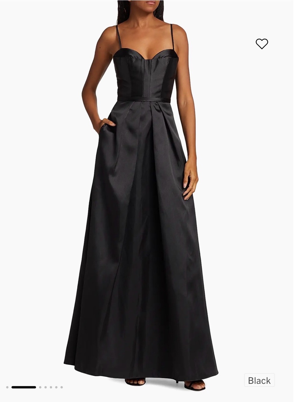 Vera Wang Vernise Black Evening Gown-Bridesmaid collection
